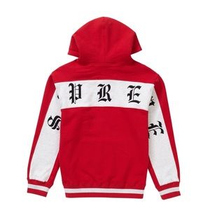 Supreme Old English Stripe Zip Up Sweatshirt